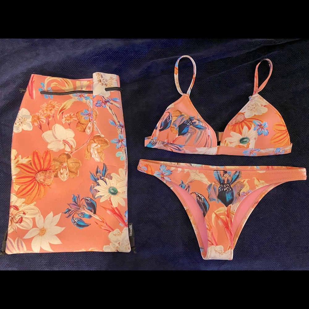 TRIANGL Pink Dahlia Bikini - never worn, no tags, like brand new